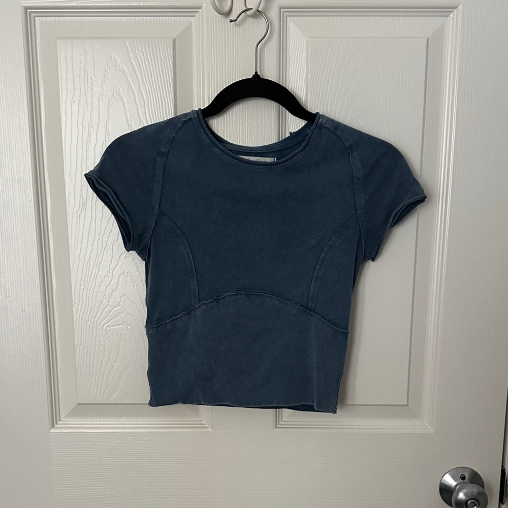 Free People Blue Crop Top